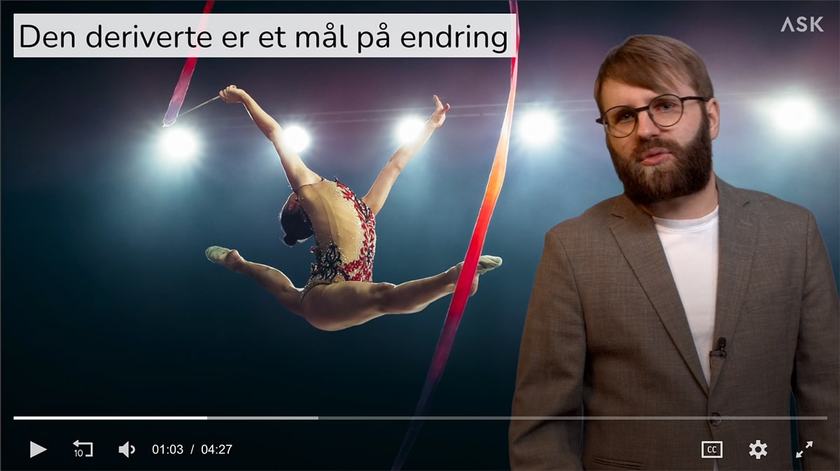 Skjermbilde fra videoundervisning